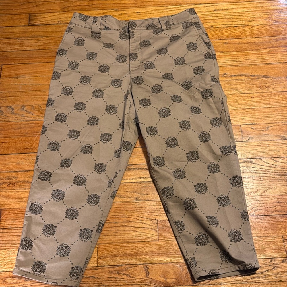 Tiger Head Print Khaki Urban Outfitters Pants 🐯